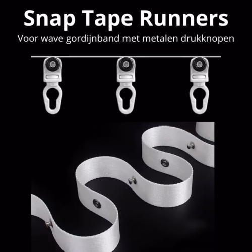 Snap Tape Runners Wave Runners voor Electrify24 Gordijnrail